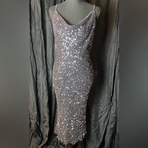 Cache Sequin Dress